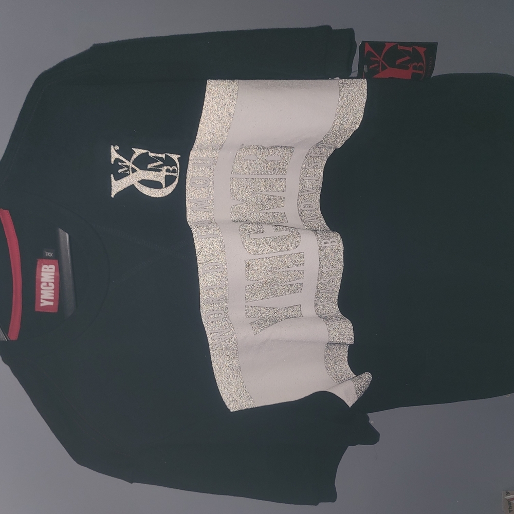 YMCMB Black and White Graphic T-Shirt